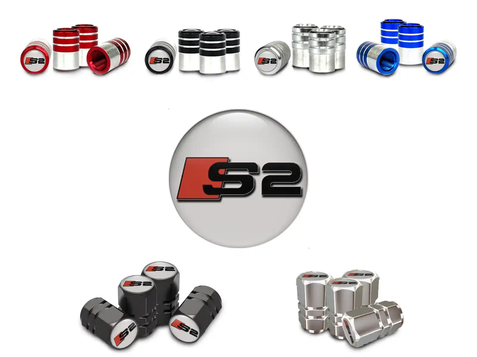 Rim Valve Stem Caps for Bicycle Modern Style